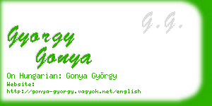 gyorgy gonya business card