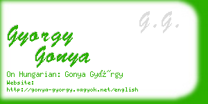 gyorgy gonya business card